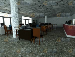 玩酷CG网—办公室C4D模型