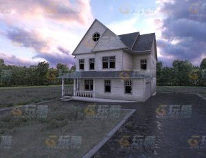 玩酷CG网—别墅区C4D模型