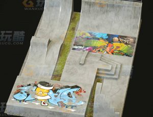 玩酷CG网—滑板场C4D模型