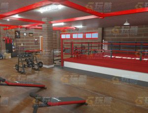 玩酷CG网—健身房C4D模型