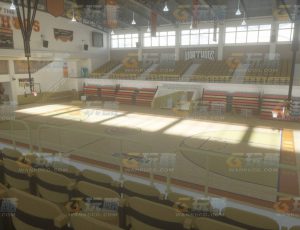 玩酷CG网—篮球馆C4D模型