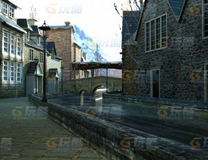 玩酷CG网—老小城镇C4D模型