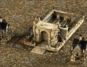 玩酷CG网—墓园C4D模型