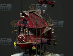 玩酷CG网—炮台房C4D模型