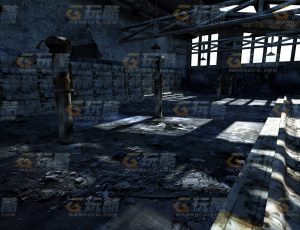 玩酷CG网—破厂房C4D模型