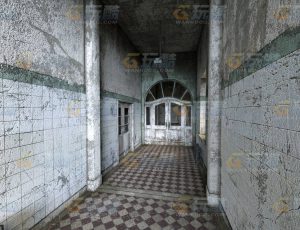 玩酷CG网—破旧房屋C4D模型