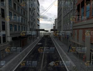 玩酷CG网—破旧废墟城市C4D模型
