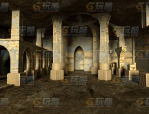玩酷CG网—破旧宫殿C4D模型