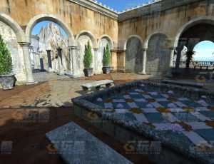 玩酷CG网—破旧宫殿2C4D模型