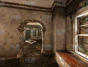 玩酷CG网—破旧屋内C4D模型