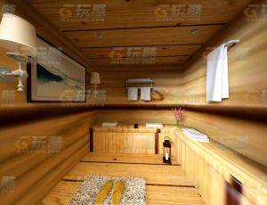 玩酷CG网—桑拿室C4D模型