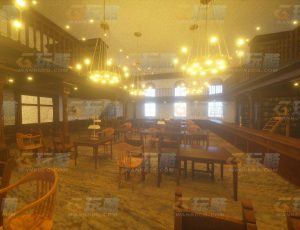 玩酷CG网—图书馆C4D模型