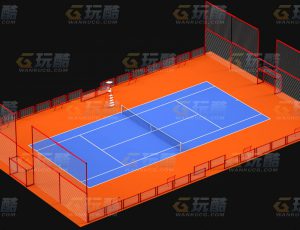 玩酷CG网—网球场C4D模型