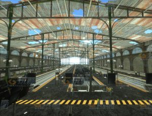 玩酷CG网—西方火车站C4D模型