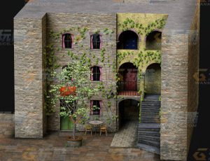 玩酷CG网—小洋房C4D模型