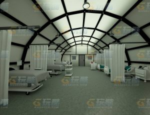 玩酷CG网—战地医疗棚C4D模型