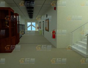 玩酷CG网—走廊通道1C4D模型