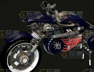 玩酷CG网—霸气摩托C4D模型