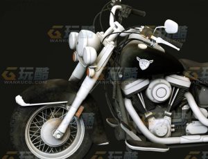 玩酷CG网—本田摩托C4D模型