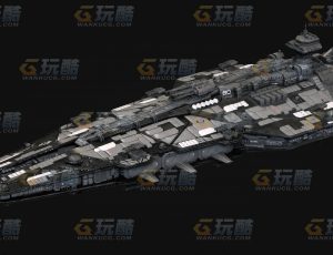 玩酷CG网—超级小战舰C4D模型
