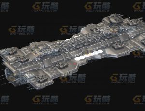 玩酷CG网—超级战舰2C4D模型