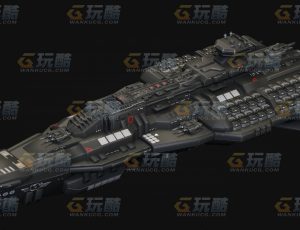 玩酷CG网—超级战舰C4D模型