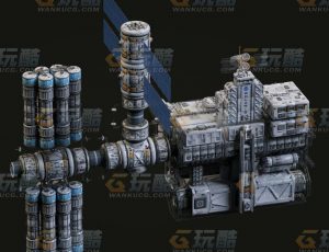 玩酷CG网—大型卫星C4D模型