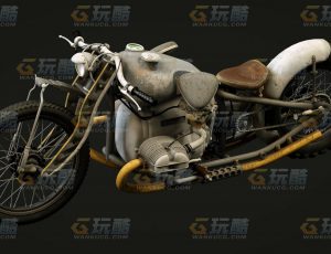 玩酷CG网—复古摩托车C4D模型