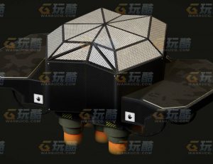 玩酷CG网—高科技飞盘C4D模型