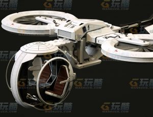 玩酷CG网—高科技飞船C4D模型