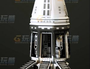 玩酷CG网—高科技火箭飞船C4D模型