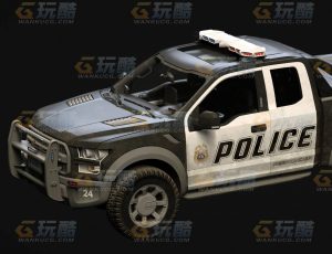 玩酷CG网—肌肉警车C4D模型