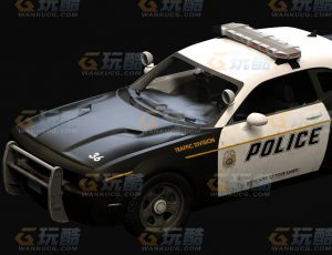 玩酷CG网—警车C4D模型