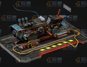 玩酷CG网—科技飞摩托C4D模型