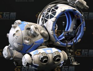 玩酷CG网—陆地科技车C4D模型