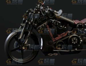玩酷CG网—摩托车C4D模型
