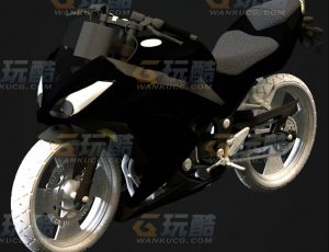 玩酷CG网—摩托车2C4D模型