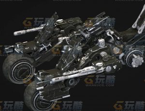 玩酷CG网—摩托战车C4D模型
