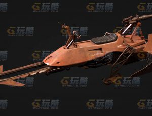 玩酷CG网—朋克飞摩托C4D模型