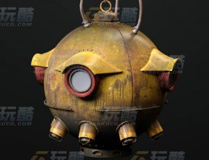 玩酷CG网—潜水球C4D模型