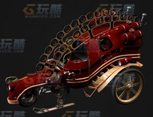 玩酷CG网—赛博战车C4D模型