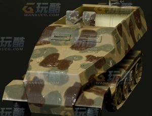 玩酷CG网—坦克车C4D模型
