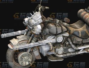 玩酷CG网—战斗摩托C4D模型