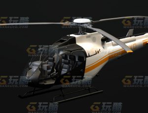 玩酷CG网—直升飞机C4D模型