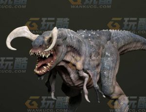 玩酷CG网—怪物龙C4D模型