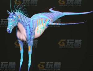 玩酷CG网—精灵海马C4D模型