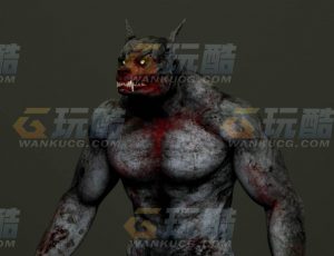 玩酷CG网—狼人C4D模型