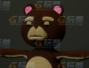 玩酷CG网—毛绒熊C4D模型