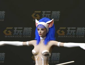 玩酷CG网—女猫兽C4D模型