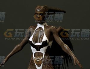 玩酷CG网—山羊鸟人兽C4D模型